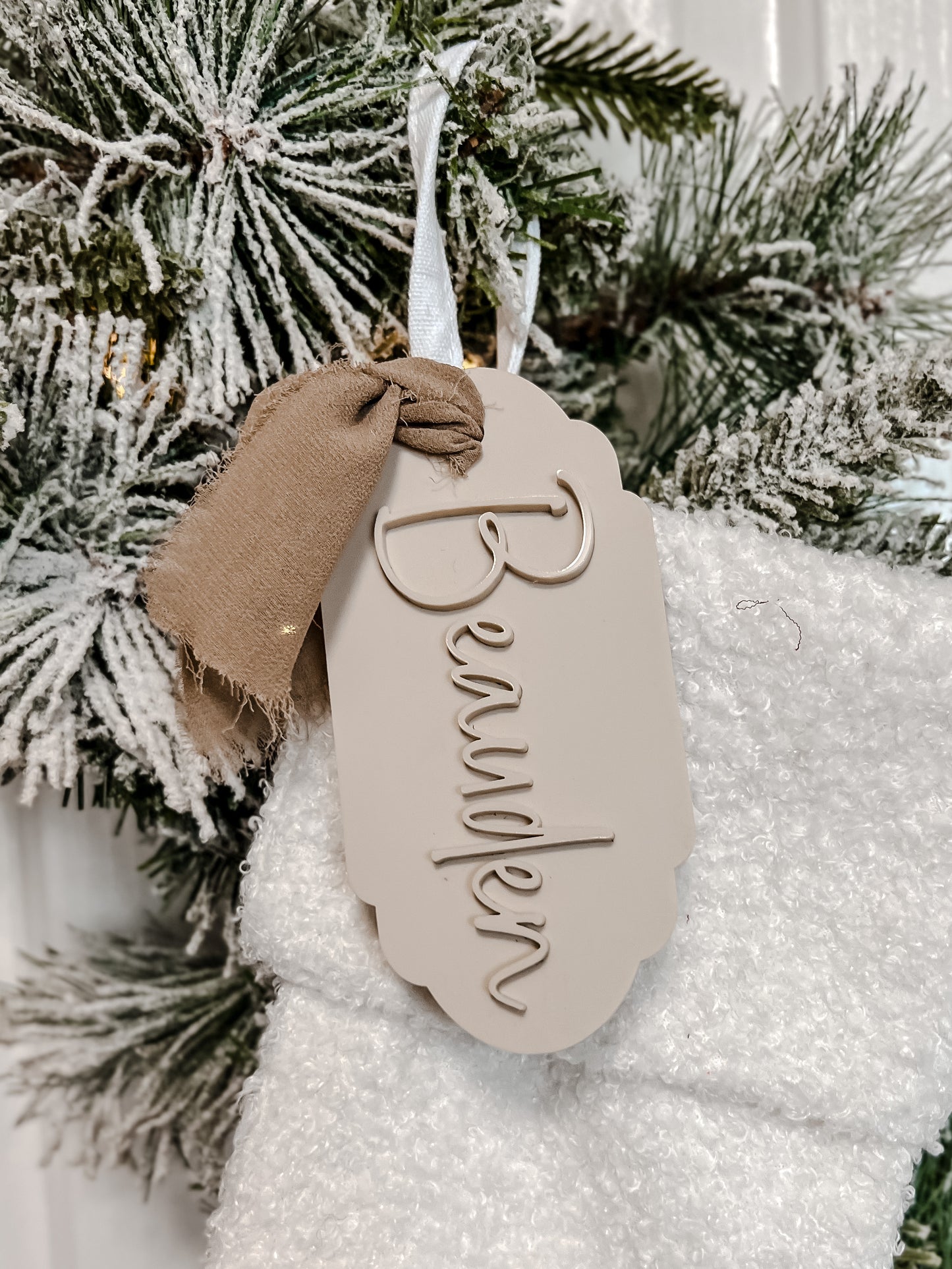 Christmas Tag - Acrylic Name