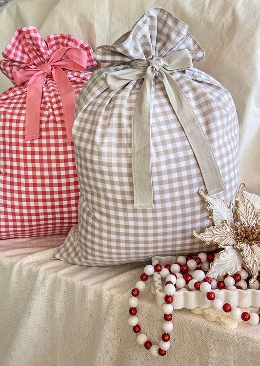 Christmas Santa Sack - Gingham