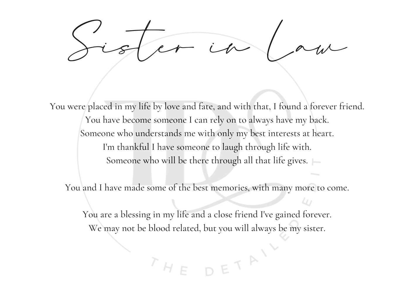 'Sister in Law’ Print