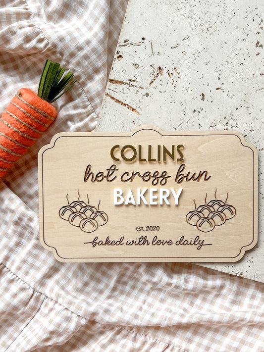 Easter - Hot Cross Bun Bakery Sign