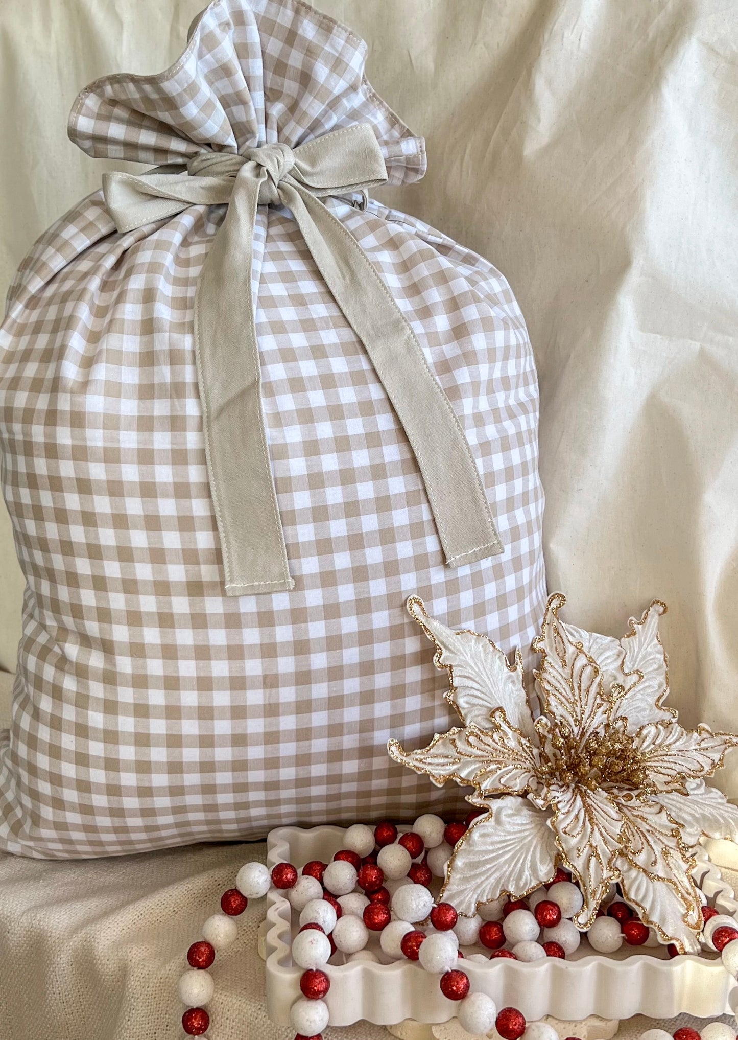 Christmas Santa Sack - Gingham