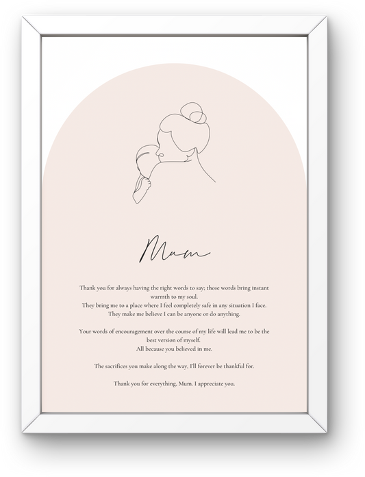 ‘Mum’ Print (Child Version)