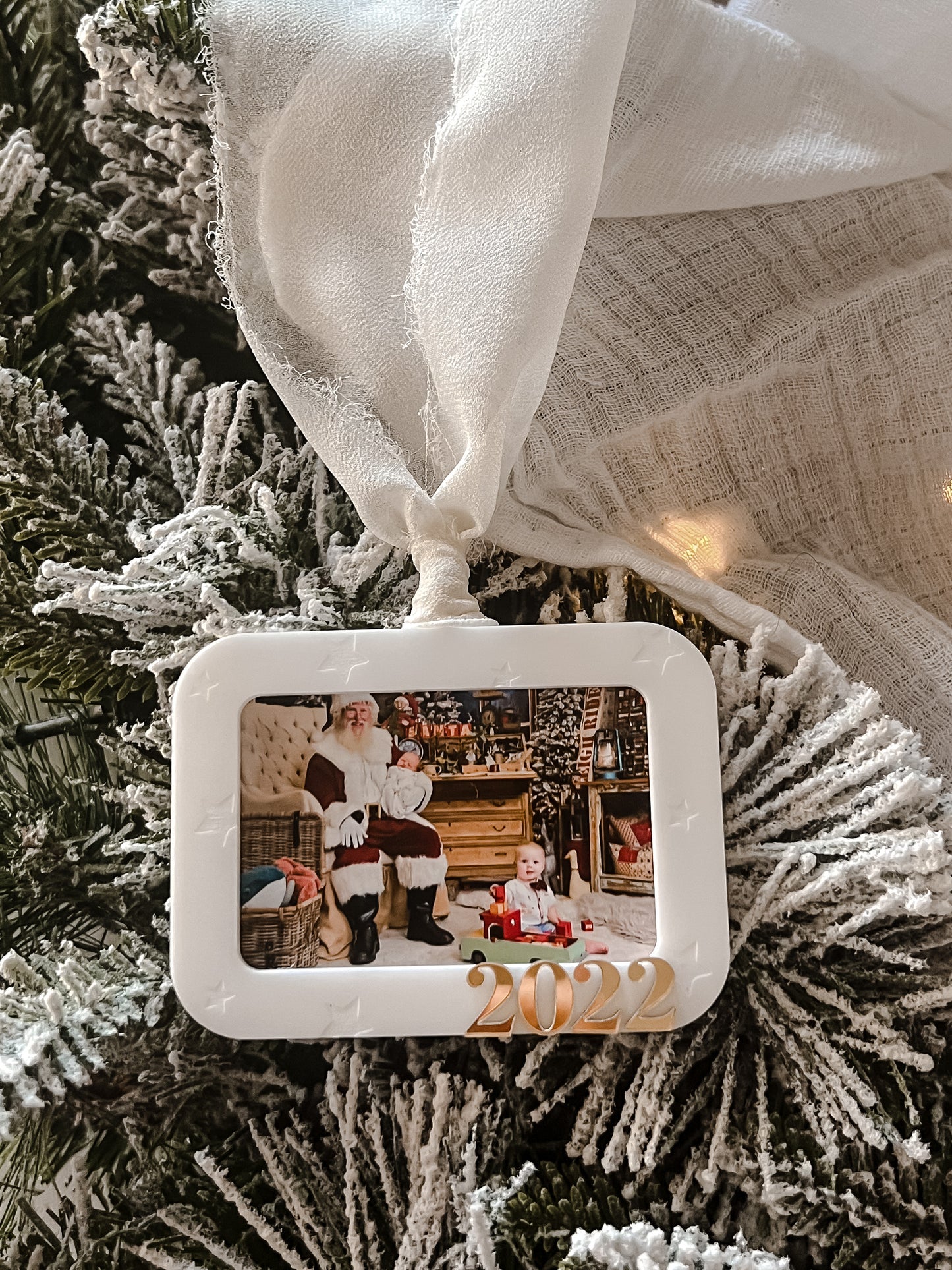 Christmas Ornament -  Starry Year Mini Photo Frame