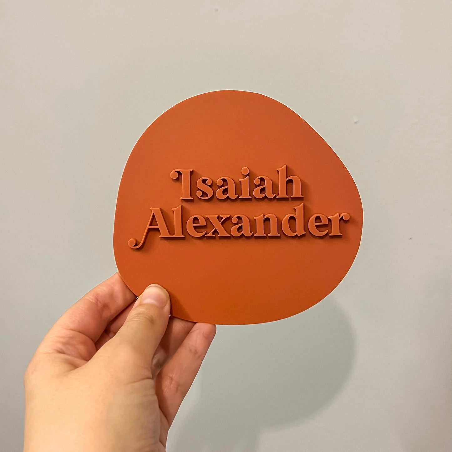 Announcement Plaque - Monochromatic Abstract Round