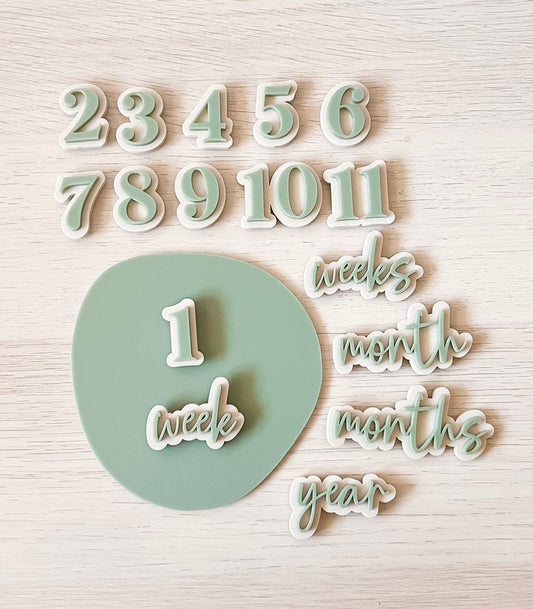 Milestone Plaques - Interchangeable Abstract Round