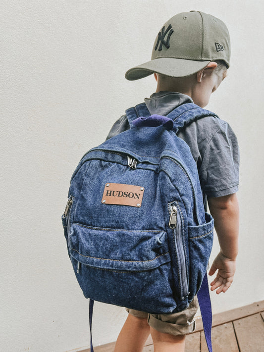 Personalised Backpack - Denim