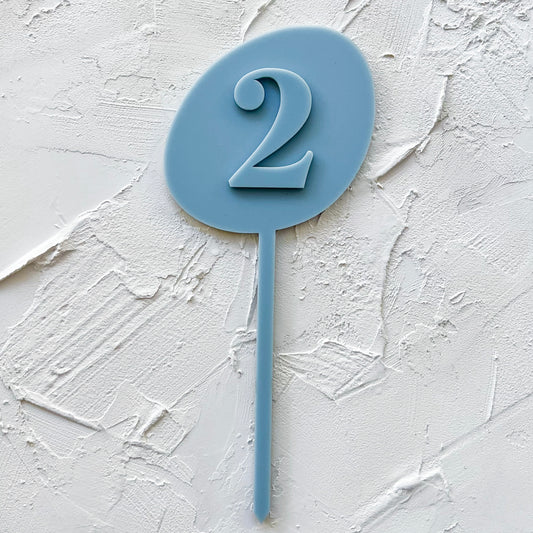 Acrylic Cake Topper - Abstract Number