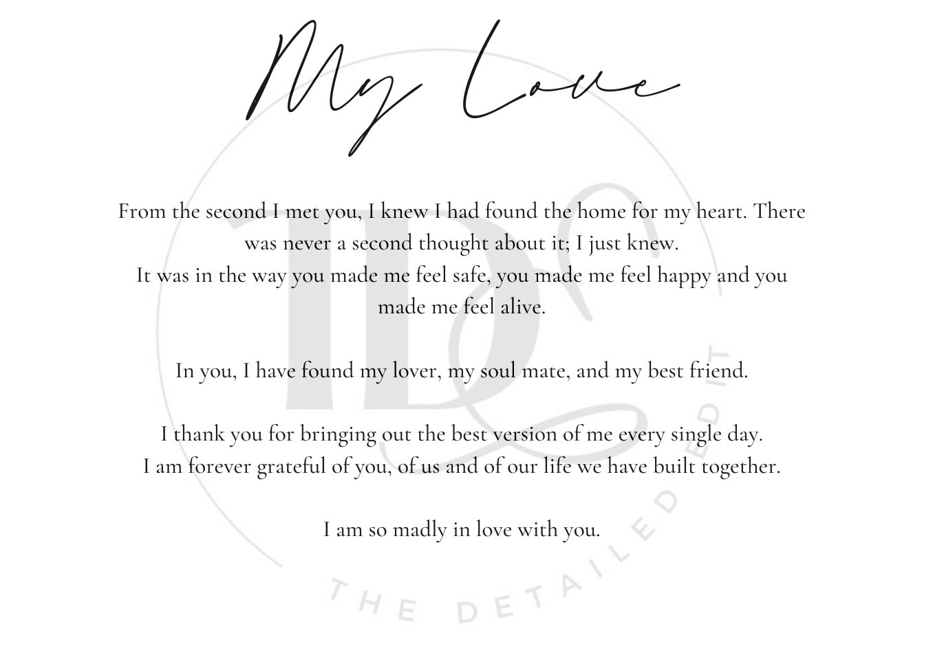 'My Love' Print