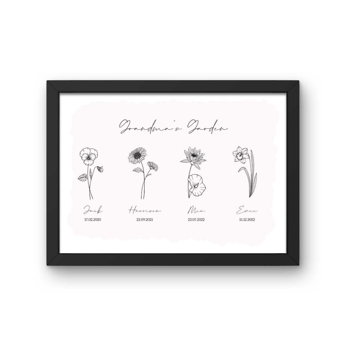 'Birth Flower Garden' Print